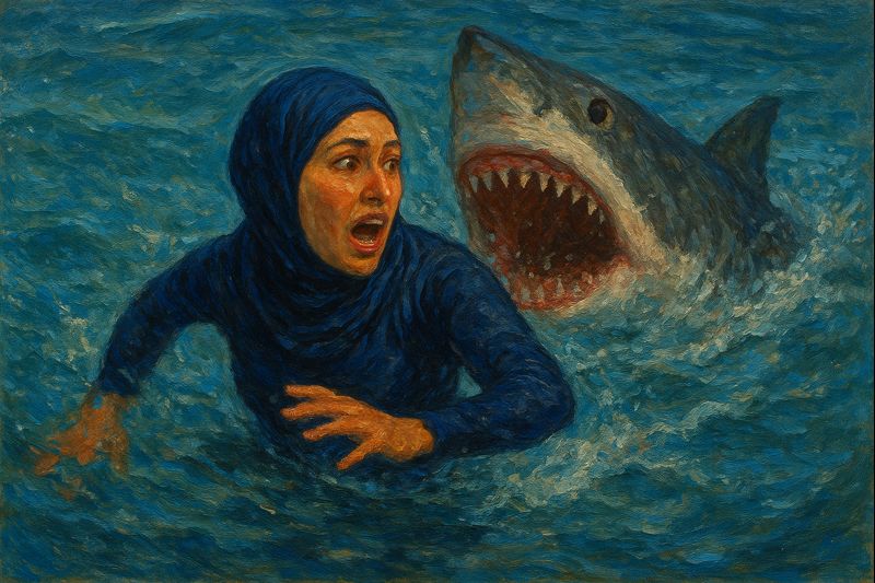 Abstract shark attack